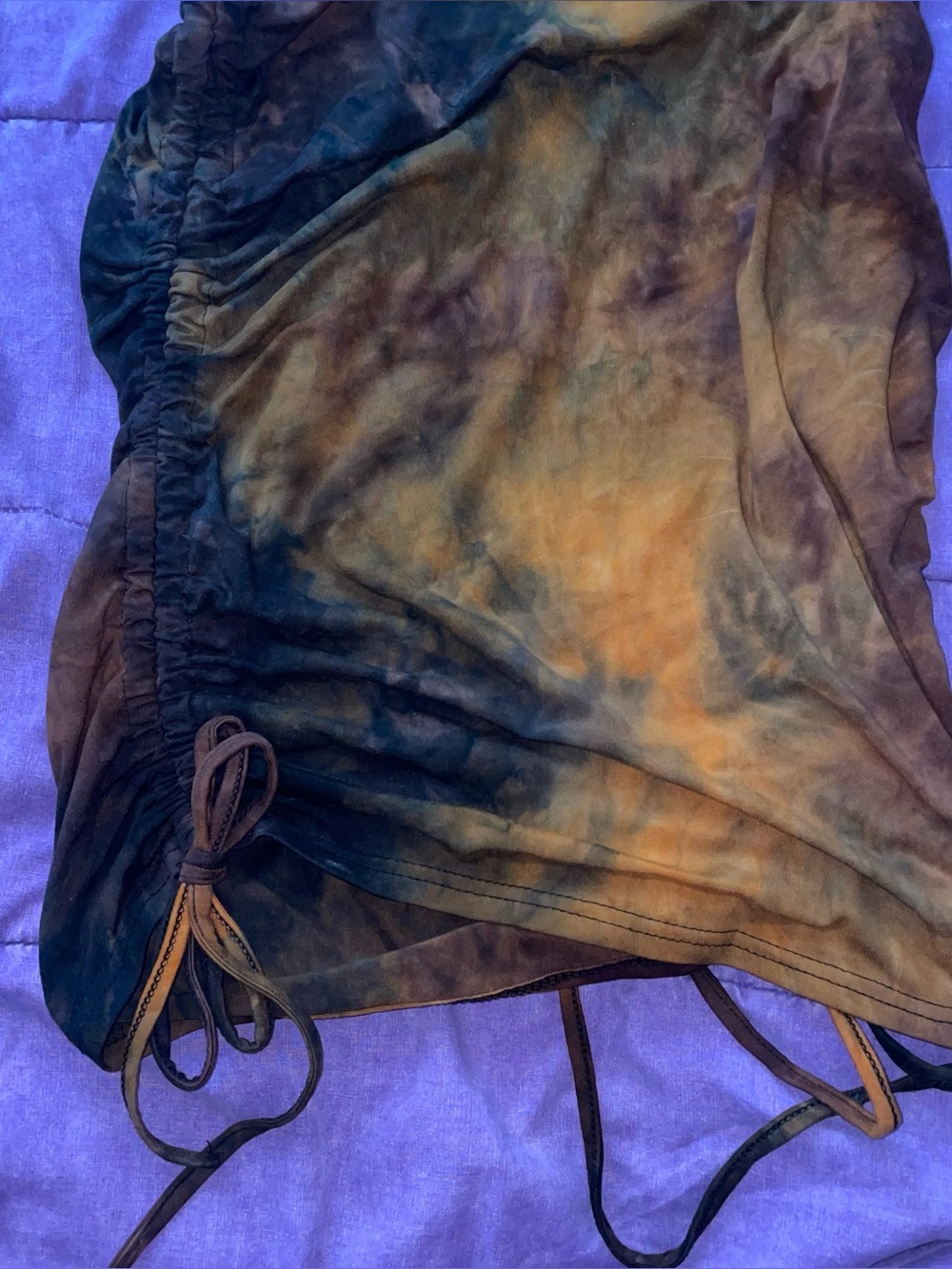 Tie-Dye One-Shoulder Ruffled Dress - Picture 2 of 4